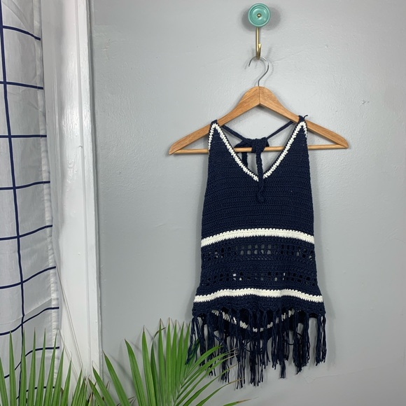 Anthropologie Tops - Lovemarks by Anthropologie Crochet Halter Top
